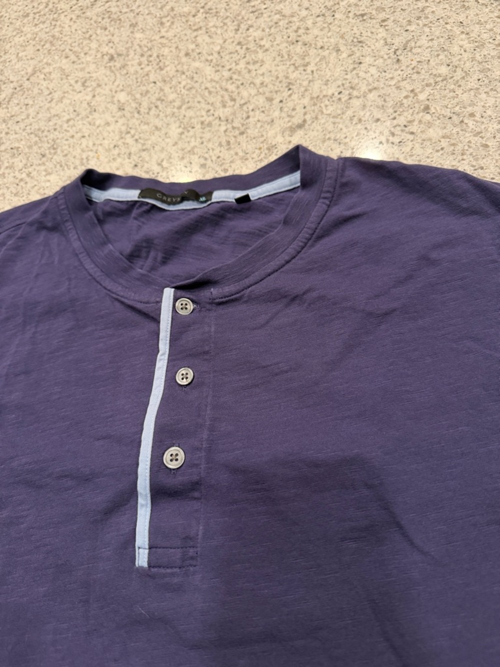 Greyson Blue Henley Long Sleeve Tee with Light Trim Men’s XL